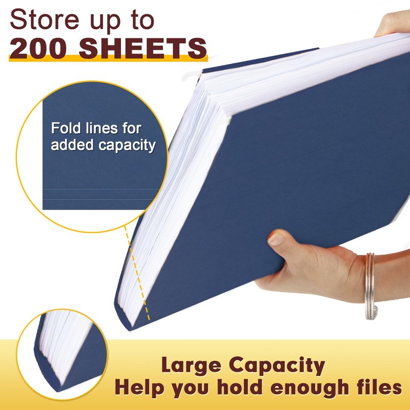 HERKKA Hanging File Folders, 60 Pack Reinforced Letter Size Hanging