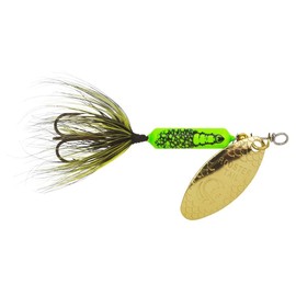 Yakima Bait Wordens 208-GRCA Rooster Tail in-Line Spinner, 2 1/4", 1/8 oz, Green Caddis