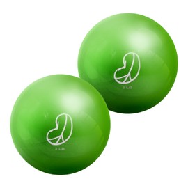 Soft Weighted Balls for Exercise - Customizable Workout Balls for Yoga, Rehab, Pilates and Fitness - Latex Free, Easy to Grip, Versatile Physical Therapy Exercise Ball - Lime, 2lbs (2 Pack)