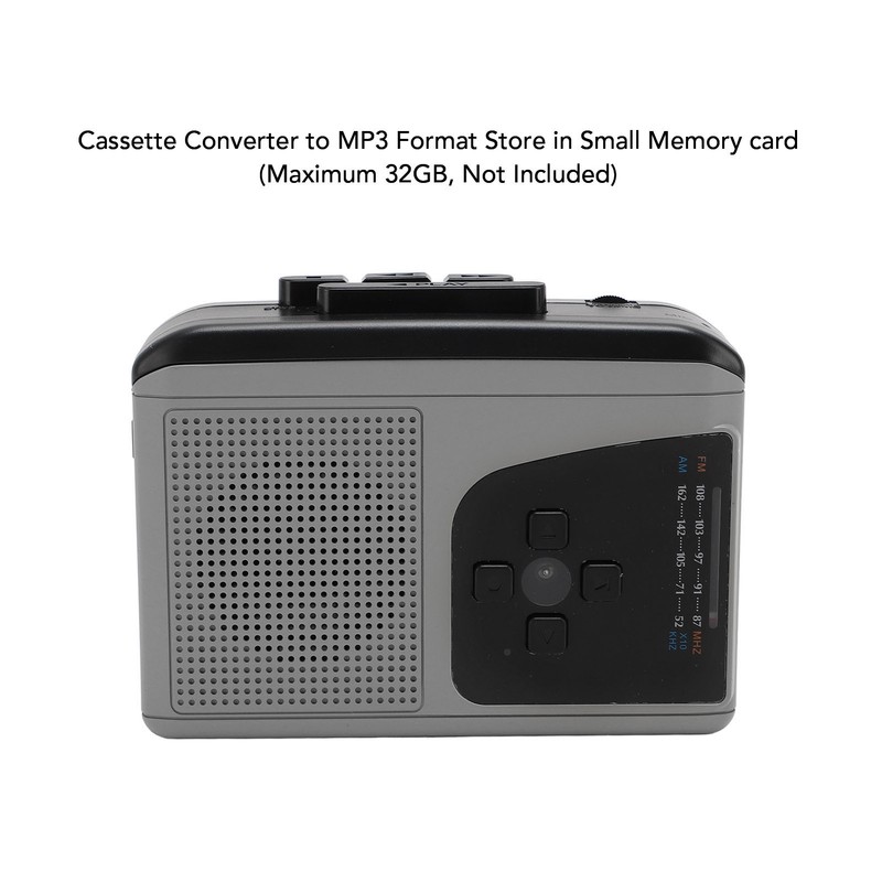 Portable Cassette Player ABS Cassette to MP3 Converter AM FM