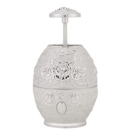 1pc Metal zinc Alloy Toothpick Holder Flower Pattern Hand Press Toothpick Dispenser(2#)