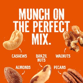 Emerald Salted Deluxe Mixed Nuts (1-Pack) | 36oz Resealable Bulk Bag | Features Cashews, Almonds, Walnuts, Brazil Nuts, Pecans | Plant-Based Protein | No Artificial Flavors, Preservatives, or Synthetic Colors