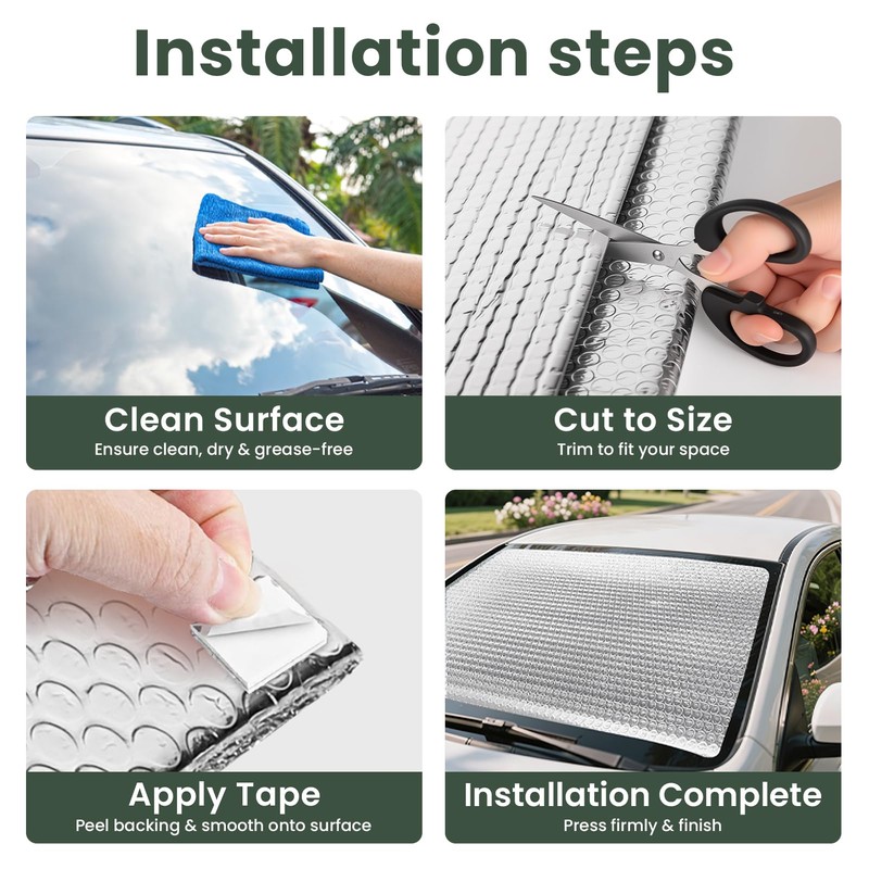 16PCS Garage Door Insulation Reflective Foil Panels 24" x 48"