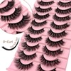 SISIYDY Mink Lashes Wispy Full Strip Short Fluffy Lashes 16mm