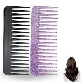 Kamm mit breiten Zähnen, Schwarz (Violett)