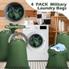 Locmeo 4 Pack Army Laundry Bags Military Cotton Laundry Bag