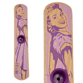 House Broom Broom with Dense Natural Hair Blend and Telescopic Handle in Unique Daisy Design Beech Wood Broom with Design Print