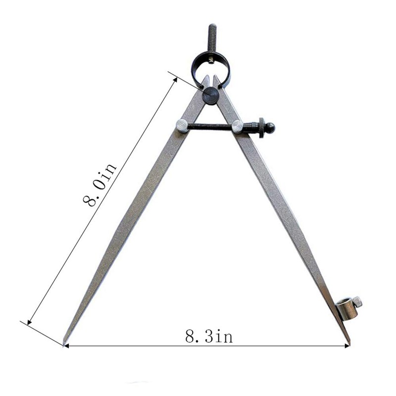 ZLKSKER 8 inch Professional Spring Wing Divider/Scriber with Pencil Holder,