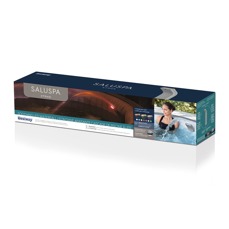Bestway SaluSpa Waterfall Feature with LED Lights | Built-in Lights