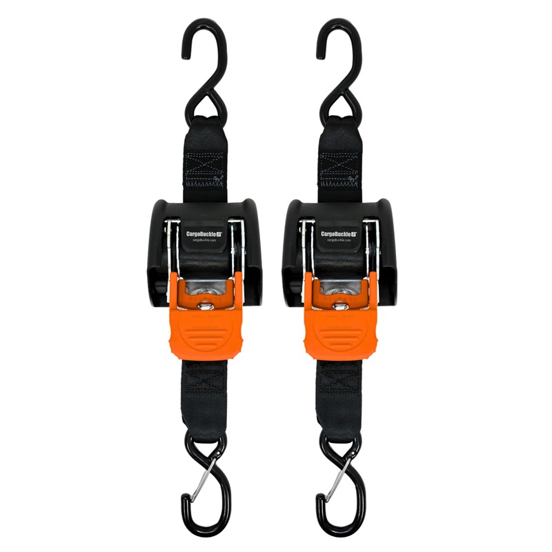 CargoBuckle G3 2-Inch Retractable Ratchet Tie-Down System - Heavy Duty