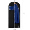 AKORD 3 Pack Breathable 47" Garment Bags for Suits, Dresses