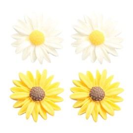 UUYYEO 4 Pcs Flower Diamond Painting Cover Minders Diamond Painting Magnet Cover Holder Locator Cross Stitch Art Accessories Tools