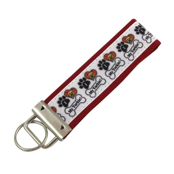 Yorkshire Terrier Yorkie Dog Breed Key Fob/Fabric Key Chain