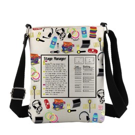 JYTAPP Stage Manager Gifts Stage Crew Drama Theater Director Crossbody Bag Theater Technician Gifts Theatre Tech Week Gift (beige)