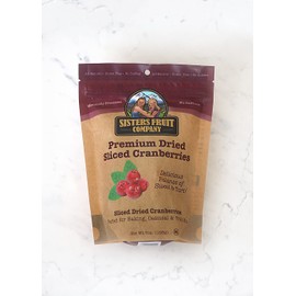 Sisters Fruit Company Premium Dried Sliced Cranberries (Contains THREE 7oz bags)