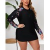 Halcurt Plus Size Rash Guard for Women UPF 50+ Zip