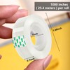 12 Rolls Clear Transparent Tape, Stationery Tape Refills for Dispenser,