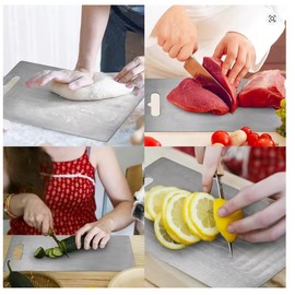Titanium Cutting Boards for Kitchen Stainless Board 304 Steel Thickened Double Sided Food