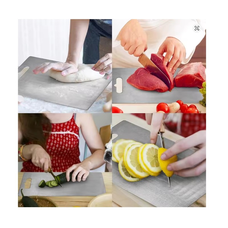 Titanium Cutting Boards for Kitchen Stainless Board 304 Steel Thickened