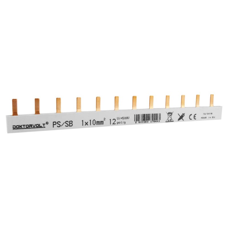 Doktorvolt Phase Rail Busbar 1P Pin 12-Pin 10mm² PS/SB Rail