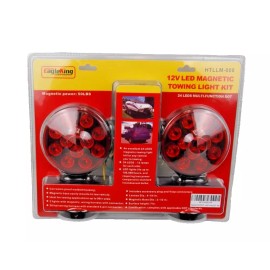 EAGLE KING PRODUCTS 12V LED Magnetic Towing Trailer Light Kit 24 LEDS Multi-Function DOT HTLLM-008