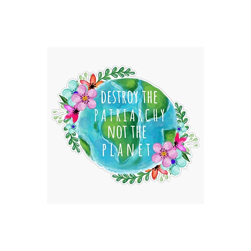 destroy the patriarchy not the planet Bumper Sticker Vinyl Decal