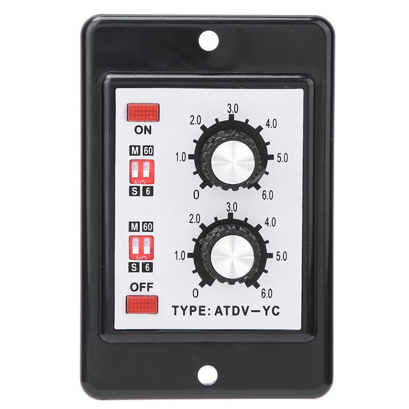 YWBL-WH Twin Timer Relay On Off Knob Control Time Switch