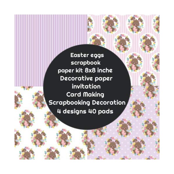 Easter eggs scrapbook paper kit 8x8 inche Decorative paper invitation