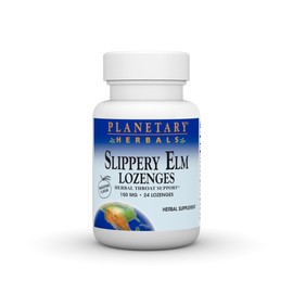 Planetary Herbals Slippery Elm Lozenges, 24 Count