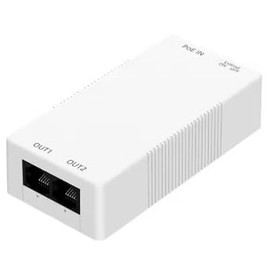 2-Port Gigabit PoE Extender Repeater | 1 In 2 Out Splitter | IEEE802.3af/at kompatibel | 30W 48V | Plug & Play PoE Network Booster mit Lightning Schutz für IP-Kameras & Access Points