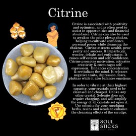 Soul Sticks Selenite Bowl in 3 inch Filled with Semi Crystal and Healing Stone Pure Selenite Smudge decorative Bowl Crystal Charging Ethically Sourced in Morocco (Citrine)