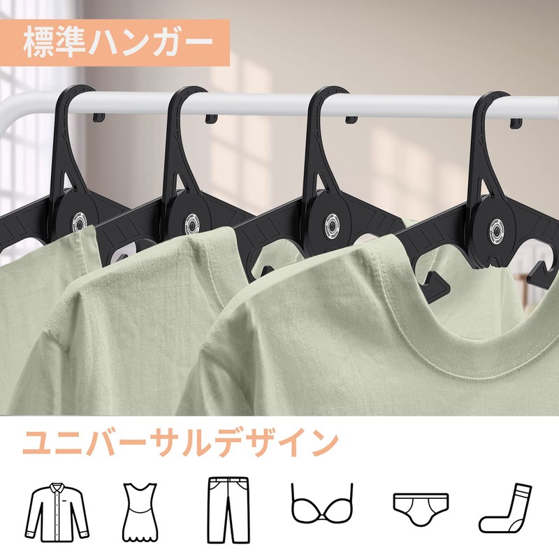 NICEDACK Premium Travel Hangers Foldable, 6 Pack Portable Folding Hangers,