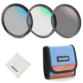 NEEWER 77mm UV/CPL/ND Lens Filter Kit, UV Protection + Circular Polarizing + Neutral Density (ND8) Camera Lens Filter Set with Multicoated Optical Glass, Slim Frame & Upgraded Foldable Storage Case