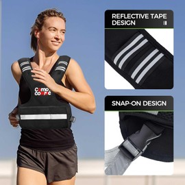 Adjustable Weighted Vest for Men Women, 4-10lb/12-18lb/20-32lb Vest with 6 Ironsand Weights and Large Pocket, Adjustable Body Weight Vest Exercise Set for Running, Walking