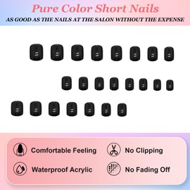 24Pcs Press on Nails Short, Square French False Nails Orange Glossy Pure Colour Fake Nails, Acrylic Stick on Nails with Glue Stickers, Removable Full Cover Glue-on Nails for Women Girls DIY Manicure
