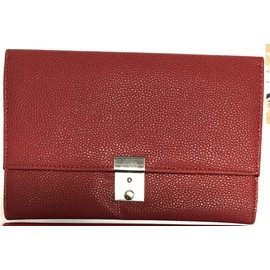 Soft Red Travel Document Case (With Lock & Key) For Passport, Tickets, Travellers Cheques, Insurance, Money etc - B