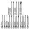 sourcing map 18pcs Slotted Phillips Screwdriver Bit Set SL2-6 PH00(1.6)