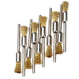 Miniature END Brush, Crimped, Mounted on a 3/32" (2.3mm) Mandrel Pack of 12