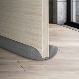 2 x MOXVIO Draft Excluder for Doors, Double Under Door Draught Excluder, 2 Sided Cushion Door Draft Stopper, 70 to 90 cm Cut-to-Size Adjustable Width, Waterproof Snowproof 600D Oxford Fabric (Grey)