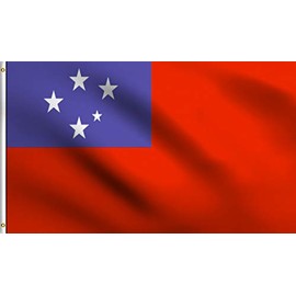 DMSE Western Samoa Samoan Flag 3X5 Ft Foot 100% Polyester 100D Flag UV Resistant