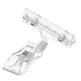 Antner 20pcs Sign Clips Plastic Rotatable POP Clip-on Merchandise Sign Clips Display Clip Holder, Clear