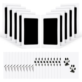 HDFCLUP Inkless Paw Print Kit,Mess-Free Paw Print Kit for Dogs Cat, 10 Inkless Print Pads, 20 Imprint Cards,Dog Nose Print Kit,Pet Paw Print Impression Kit Keepsake（3.7inch