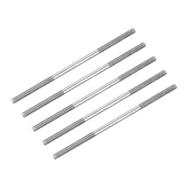 METALLIXITY Double Ended Stud Screws (M4 Thread 100mm Length) 5pcs, 304 Stainless Steel Dual Threaded Rod Bolts - for House Maintenance