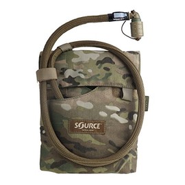 Source Tactical Kangaroo 1-Liter Collapsible Canteen Hydration System System with Storm Push-Pull Drinking Valve with Pouch (Multicam), nylon