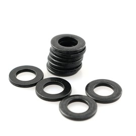 PZRT 20pcs 304 Stainless Steel M6 Flat Washer Adjustment Hardware Fitting Accessories Black Metal Gasket for Bolts & Screws