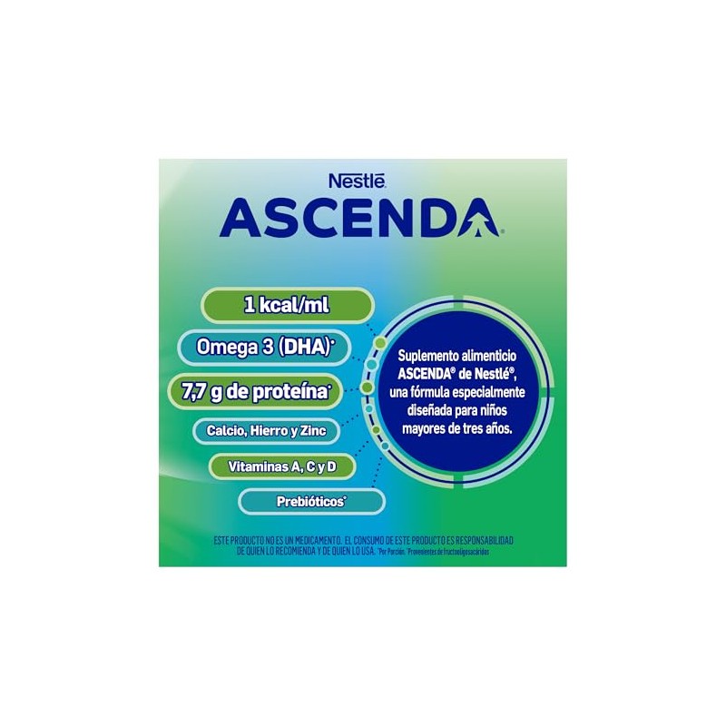 ASCENDA Suplemento Alimenticio Sabor Vainilla Lata de 900g