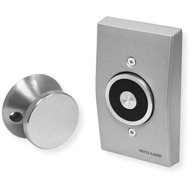 Seco-Larm DH-171SQ Flush-Mount Magnetic Door Holder; Holding force 33-lb (15kg); Hard Wired Electric Operation