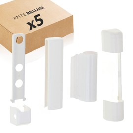 Siegenia SI Aubi Favorit: Set of PVC Hinge Covers for Plastic Windows and PVC Balcony Doors, White (Pack of 5)