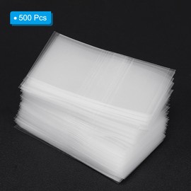 PATIKIL 50 x 30 mm PVC Perforated Heat Shrink Bands, Pack of 500 Shrink Film for Bottles, Jars, Cans and Containers, Suitable for Closure Diameters from 1.1 to 1.18 Inches, Transparent