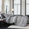 Warm Moment Reversible Duvet Cover Set 100% Washed Cotton Dark